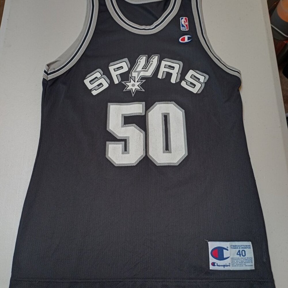 Champion David Robinson San Antonio Spurs NBA Basketball Jersey Adult Medium 40